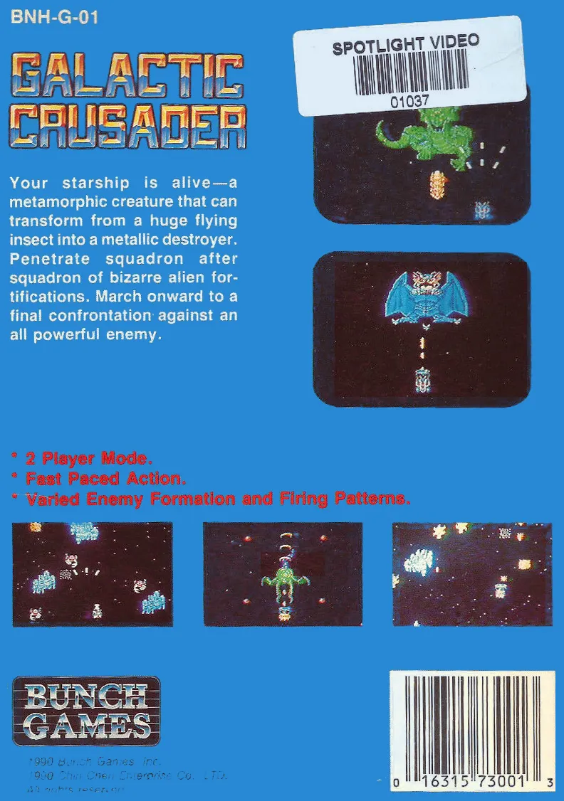 Galactic Crusader box back