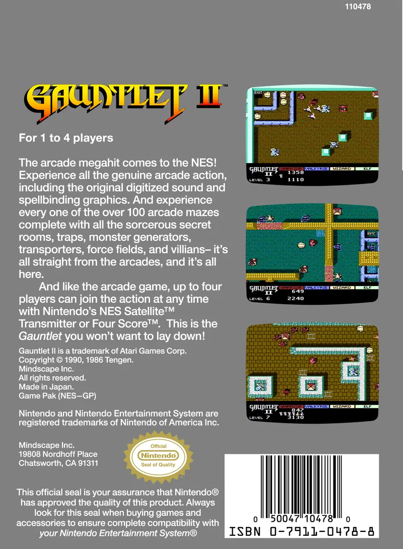 Gauntlet II box back