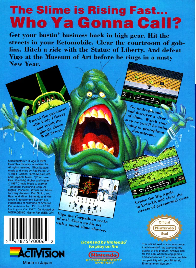 Ghostbusters II box back