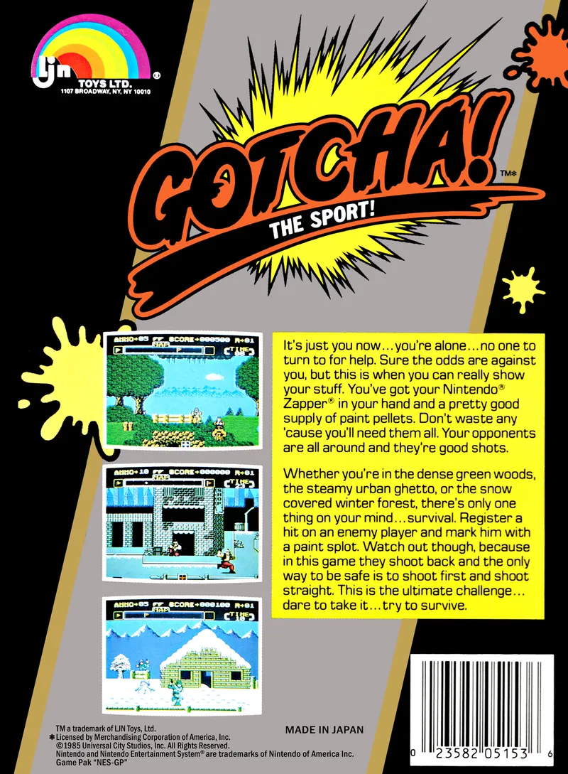 Gotcha! The Sport! box back