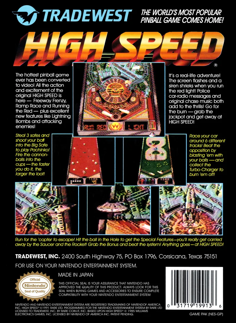 High Speed box back