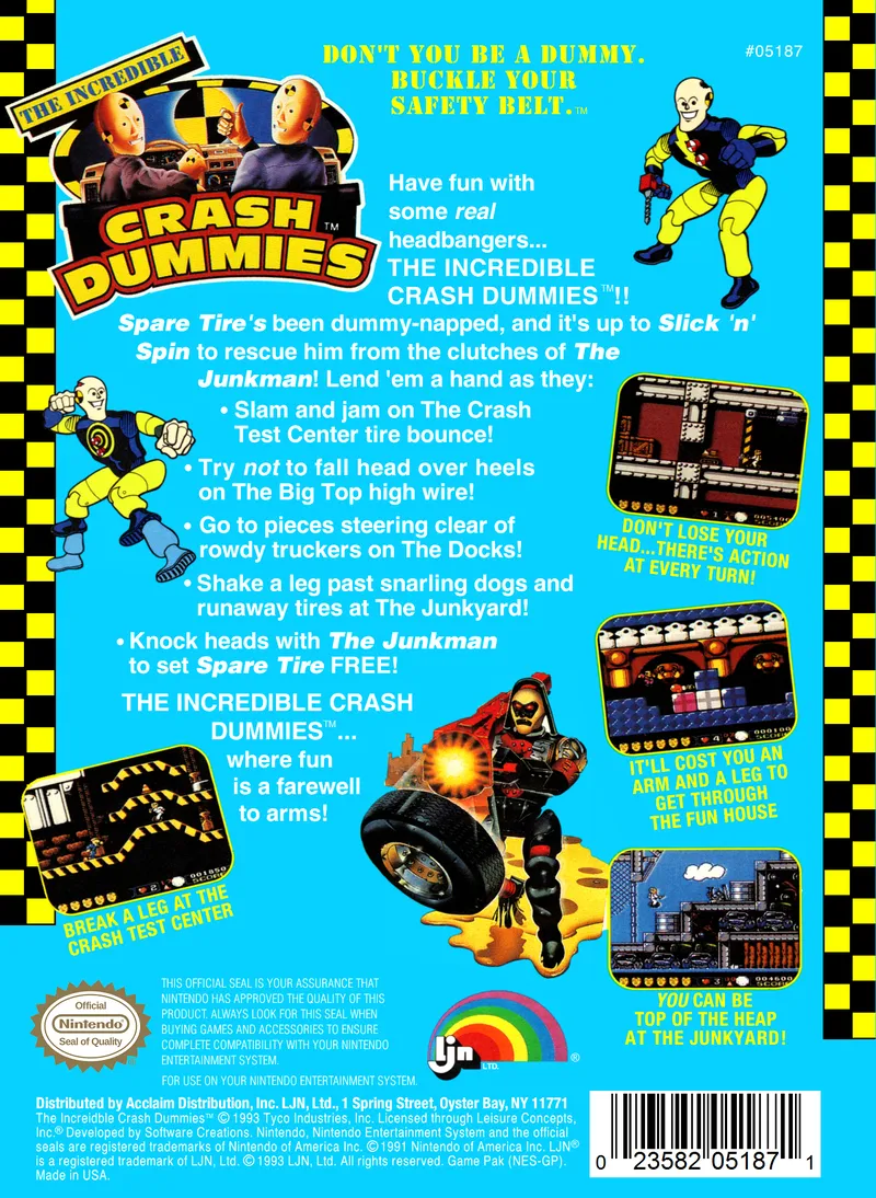 The Incredible Crash Dummies box back