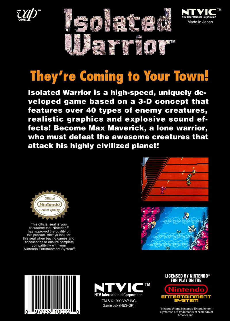 Isolated Warrior box back