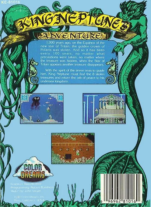 King Neptune's Adventure box back