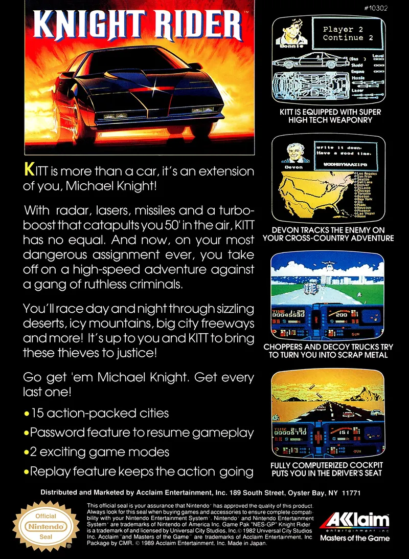Knight Rider box back