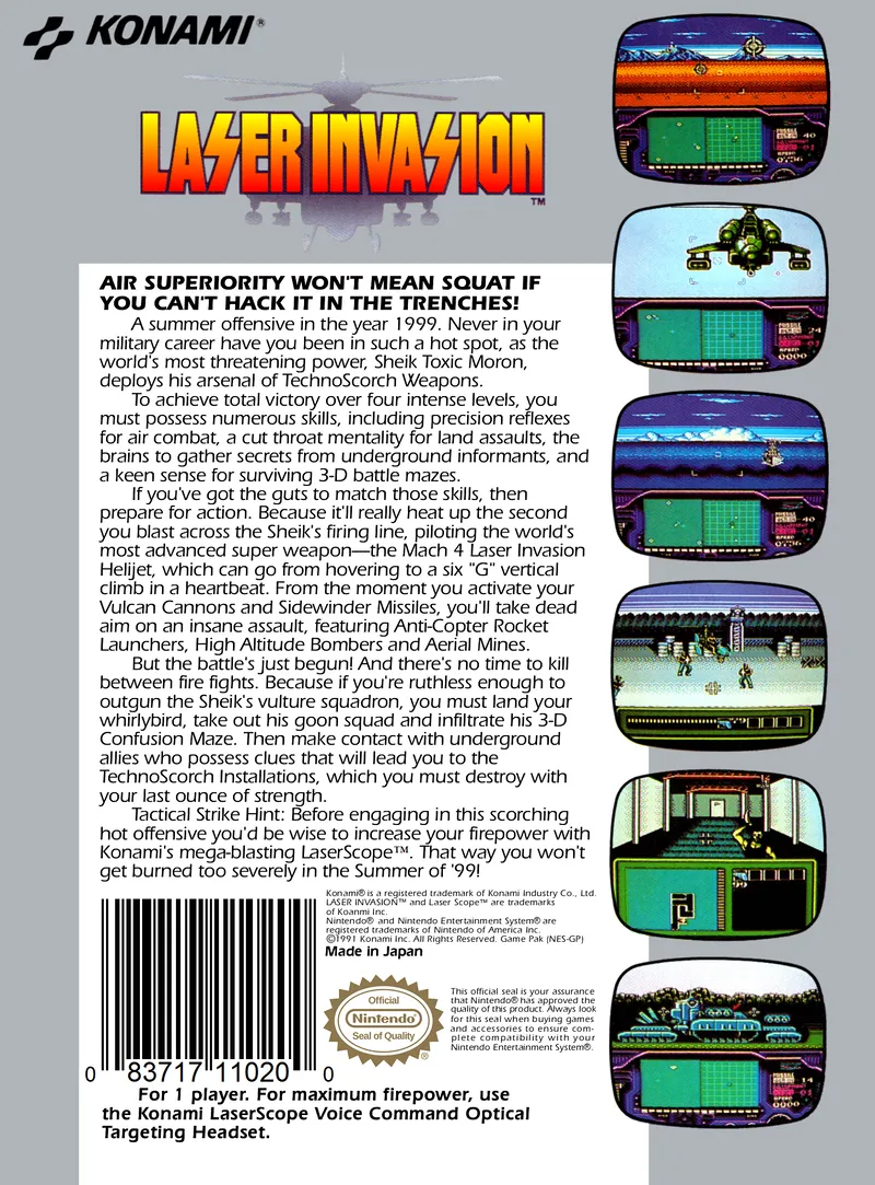 Laser Invasion box back