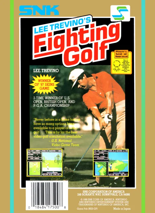Lee Trevino's Fighting Golf box back