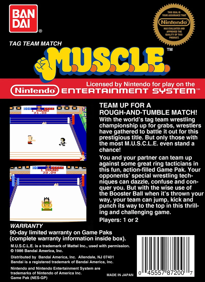 M.U.S.C.L.E. - Tag Team Match box back