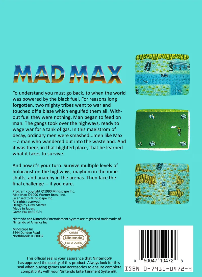 Mad Max box back