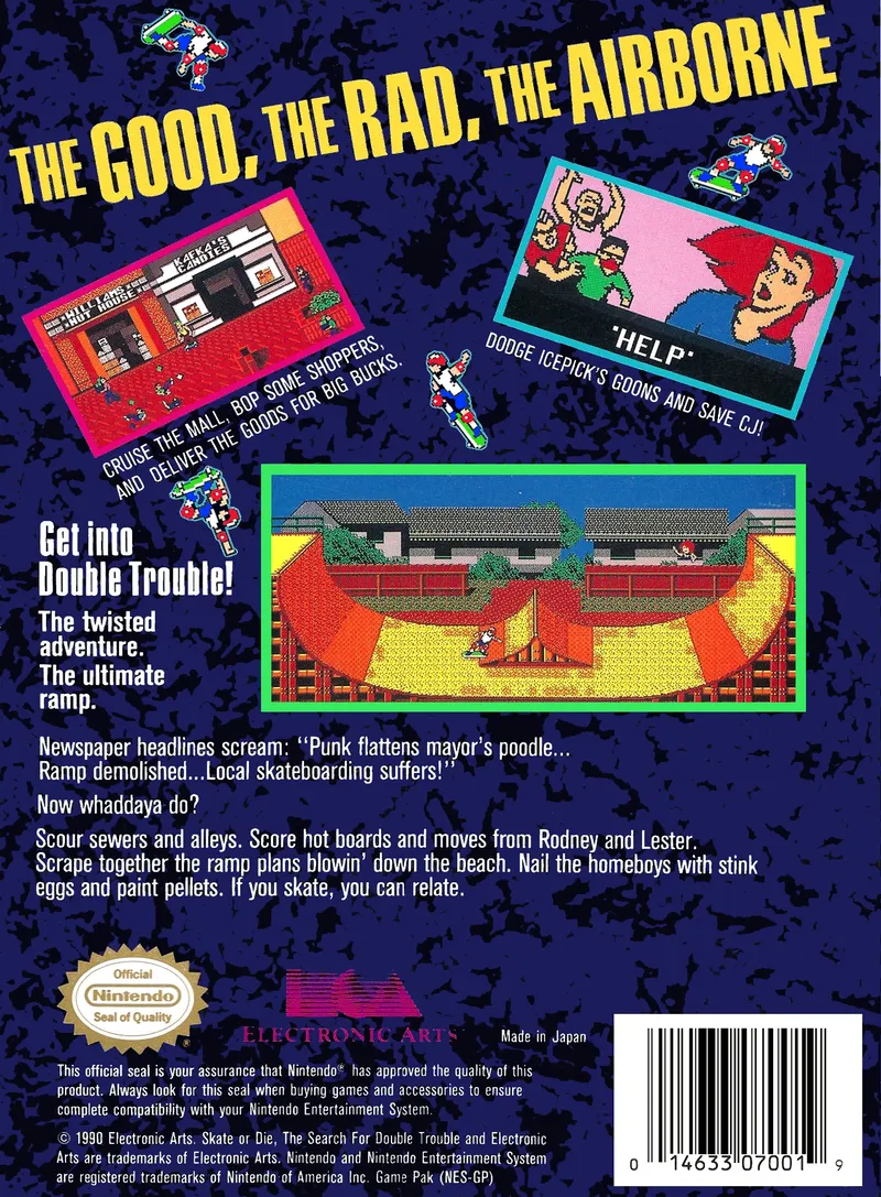 Skate or Die 2: The Search for Double Trouble box back