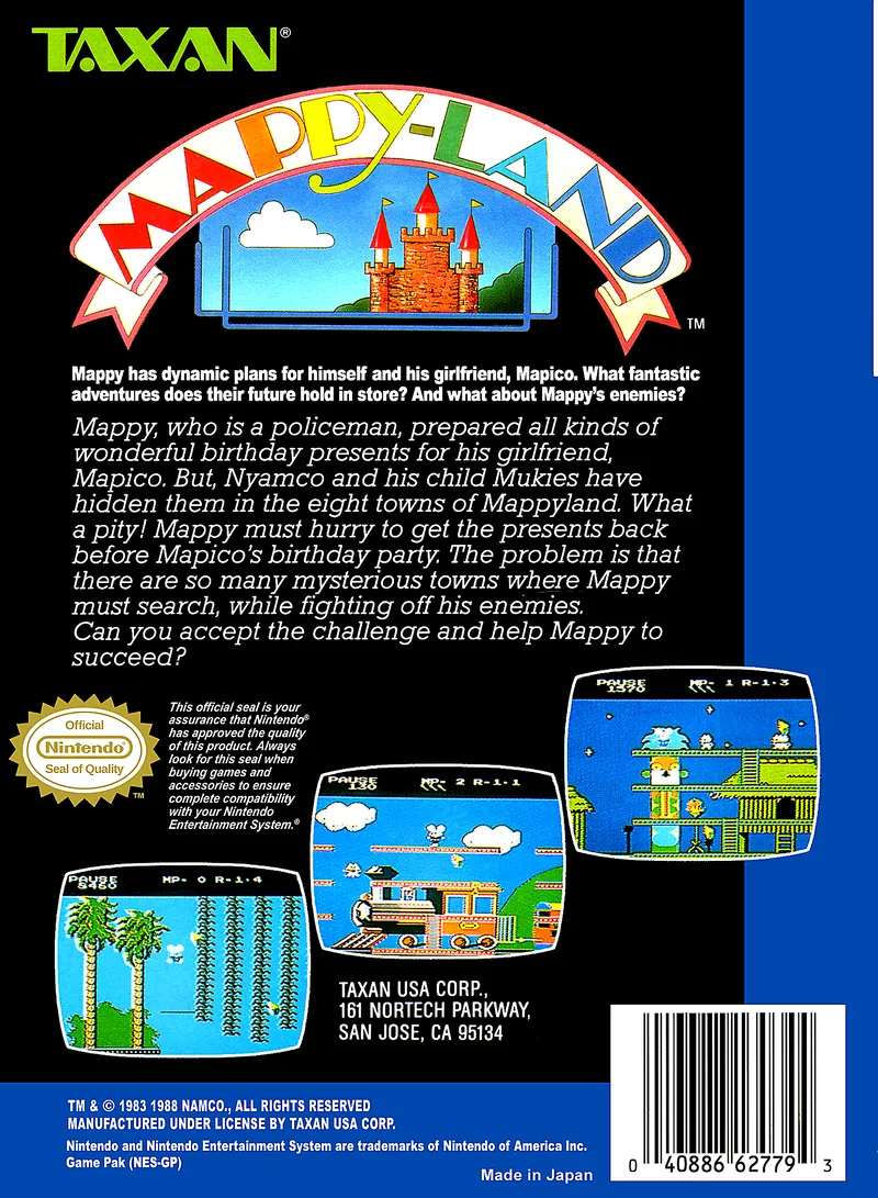 Mappy-Land box back