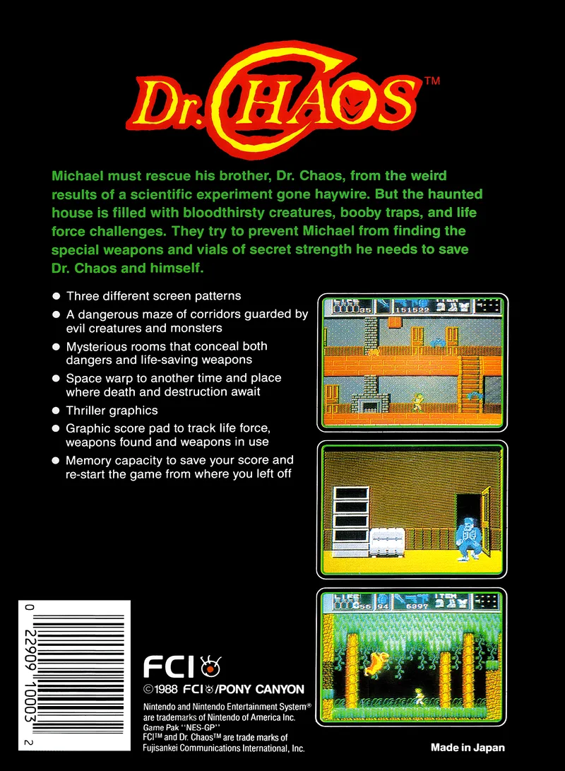 Dr. Chaos box back