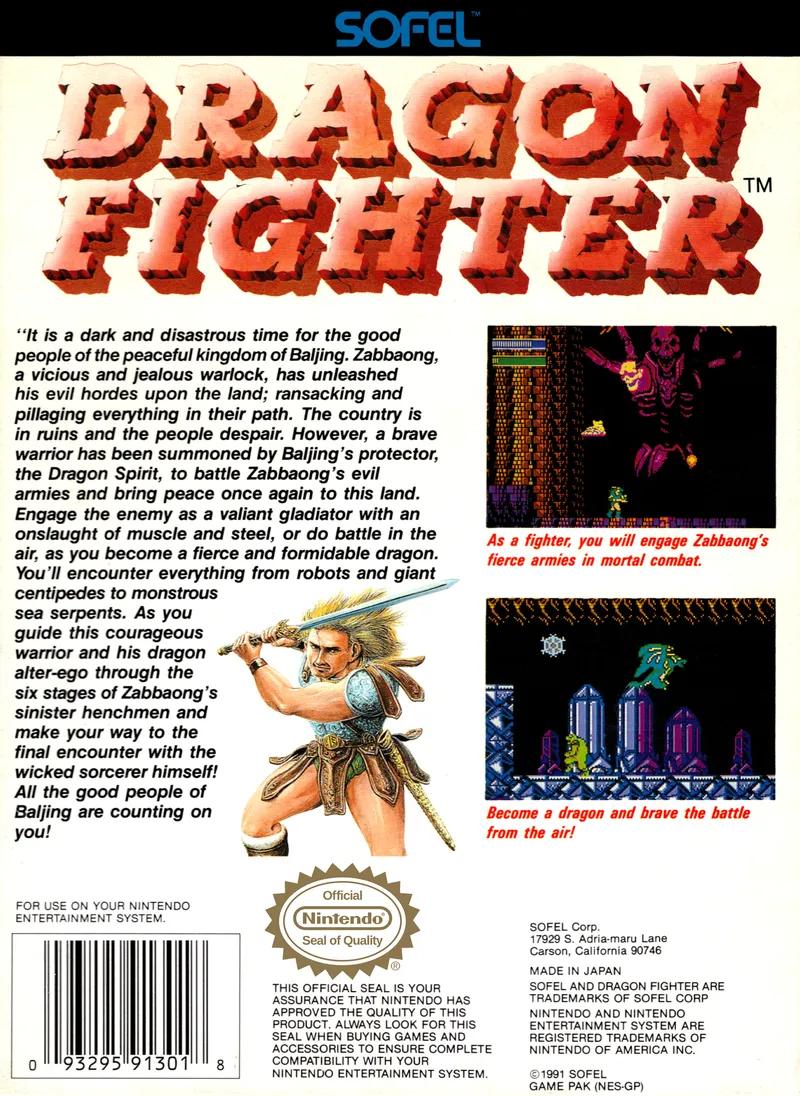 Dragon Fighter box back