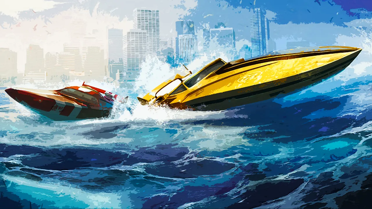 Backdrop artwork for Eliminator Boat Duel