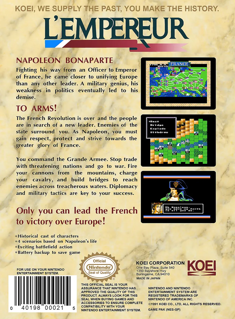 L'Empereur box back