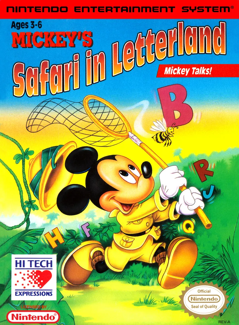 Mickey's Safari in Letterland box art