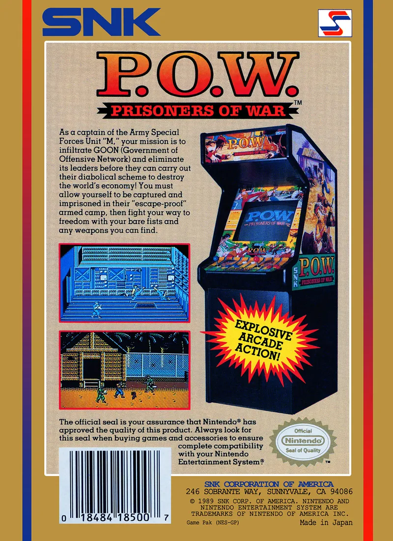 P.O.W.: Prisoners of War box back