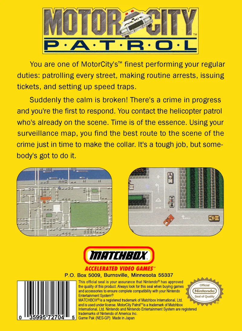 Motor City Patrol box back