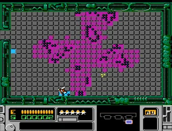 Backdrop artwork for The Mutant Virus: "Crisis in a Computer World!"