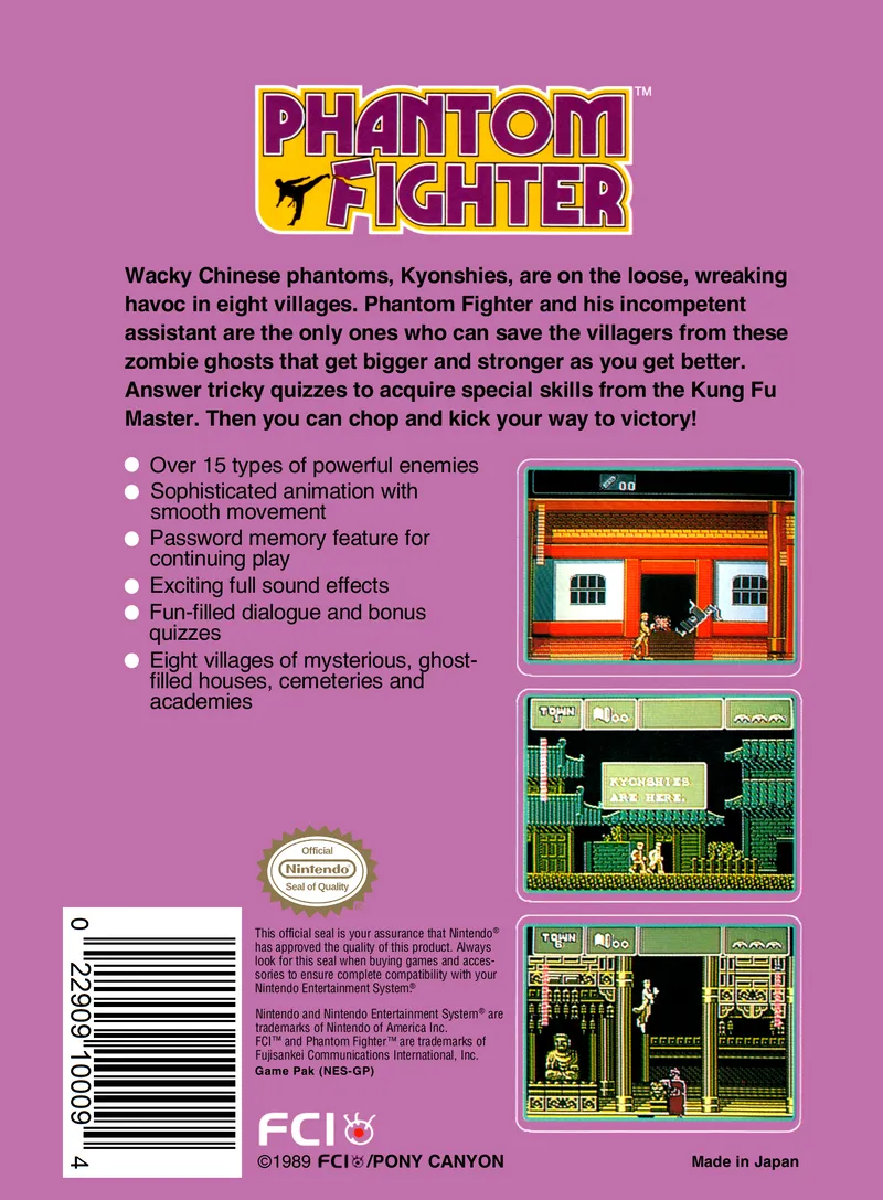 Phantom Fighter box back
