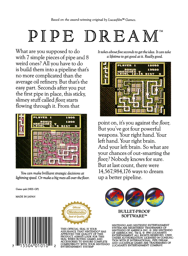 Pipe Dream box back