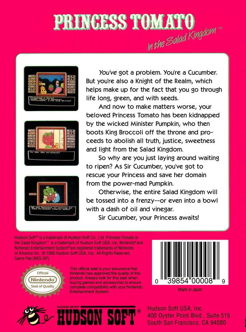 Princess Tomato in the Salad Kingdom box back