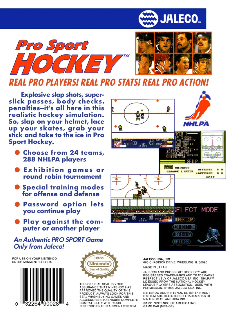 Pro Sport Hockey box back