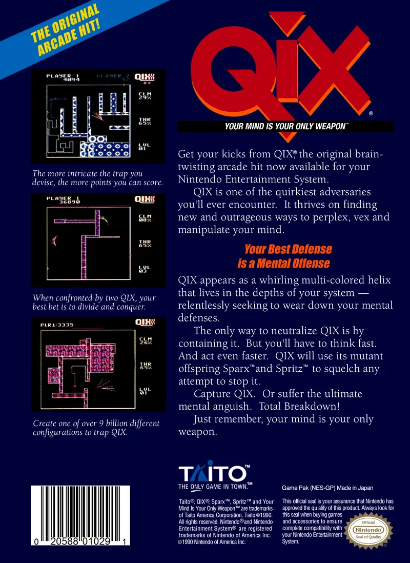 Qix box back