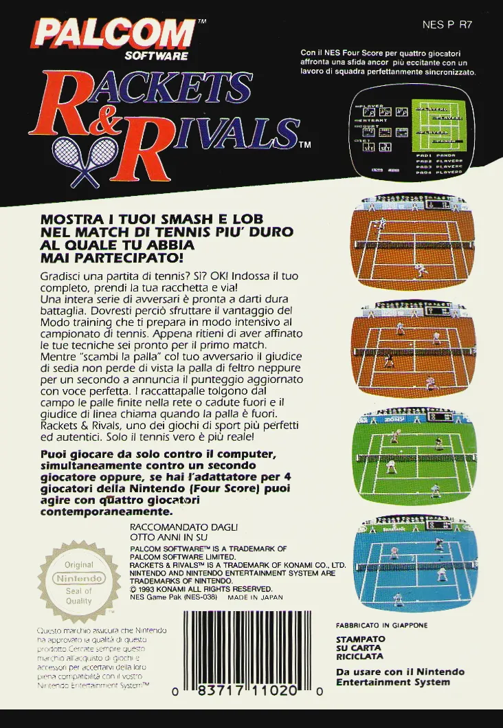 Rackets & Rivals box back