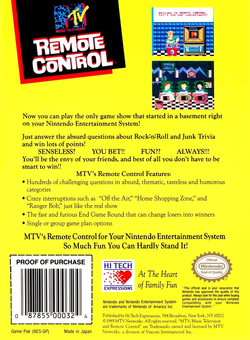 Remote Control box back