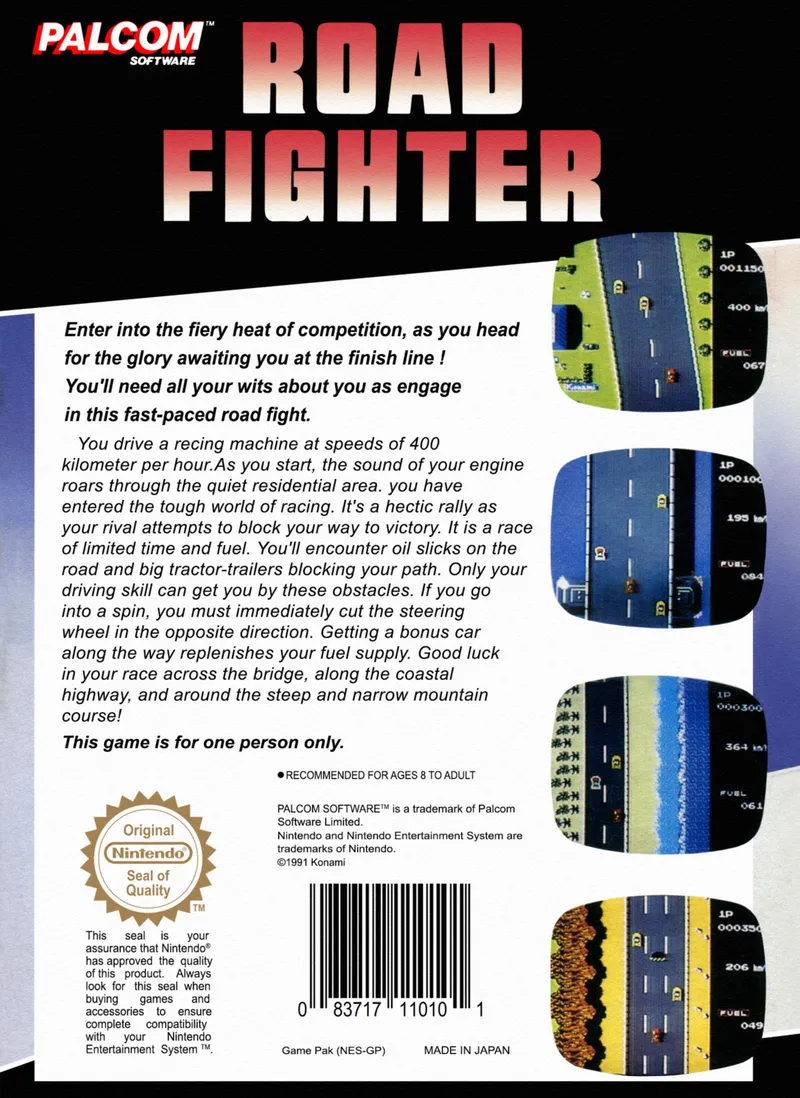 Road Fighter box back