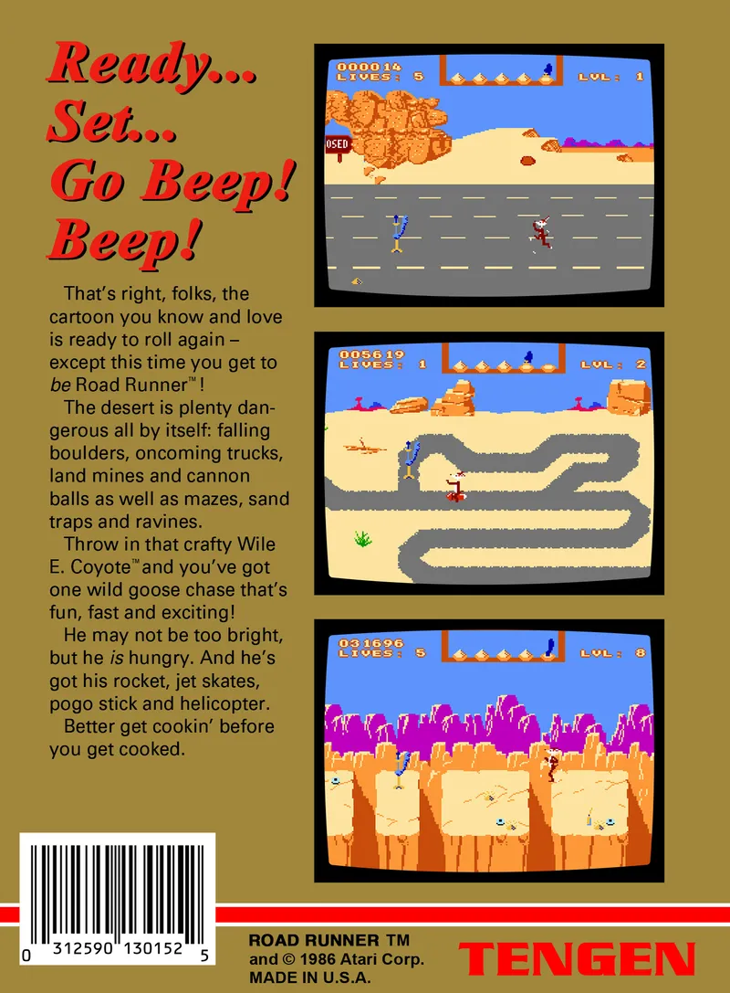 Road Runner box back