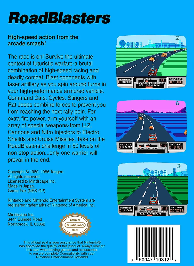 RoadBlasters box back