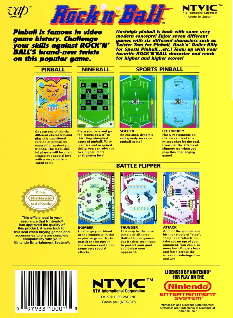 Rock 'n' Ball box back