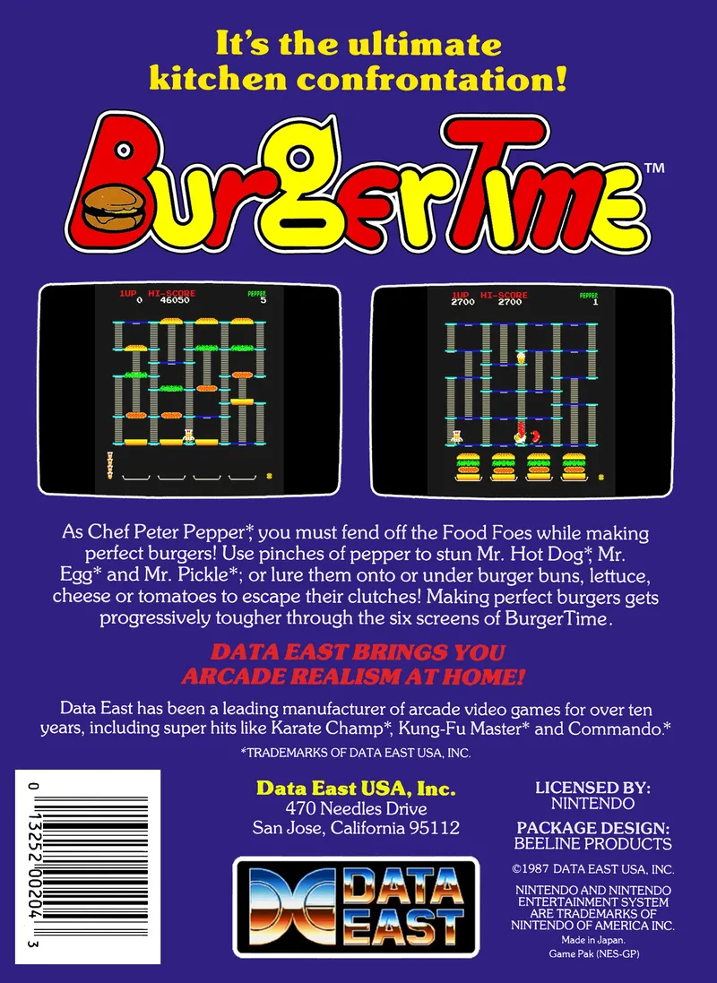 BurgerTime box back