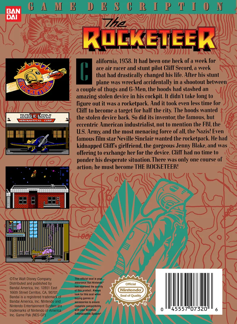 The Rocketeer box back