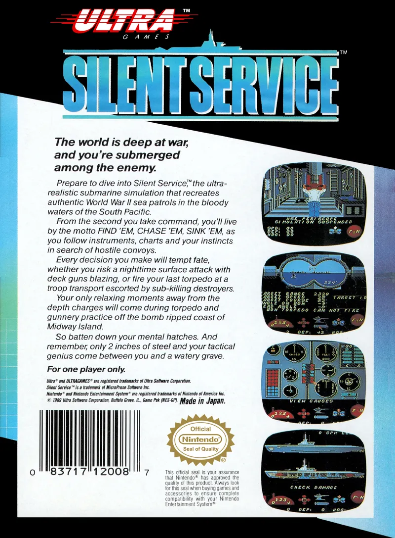 Silent Service box back