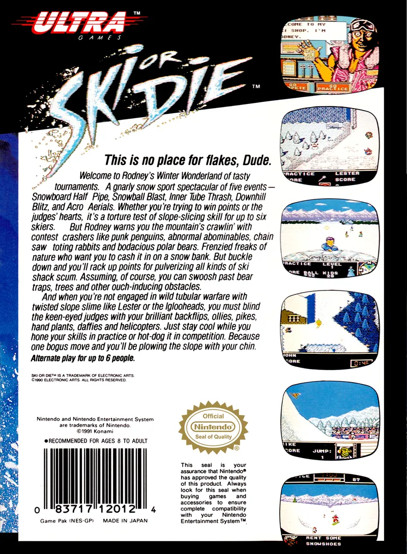 Ski or Die box back
