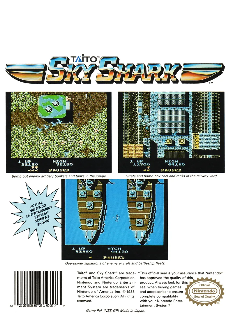 Sky Shark box back