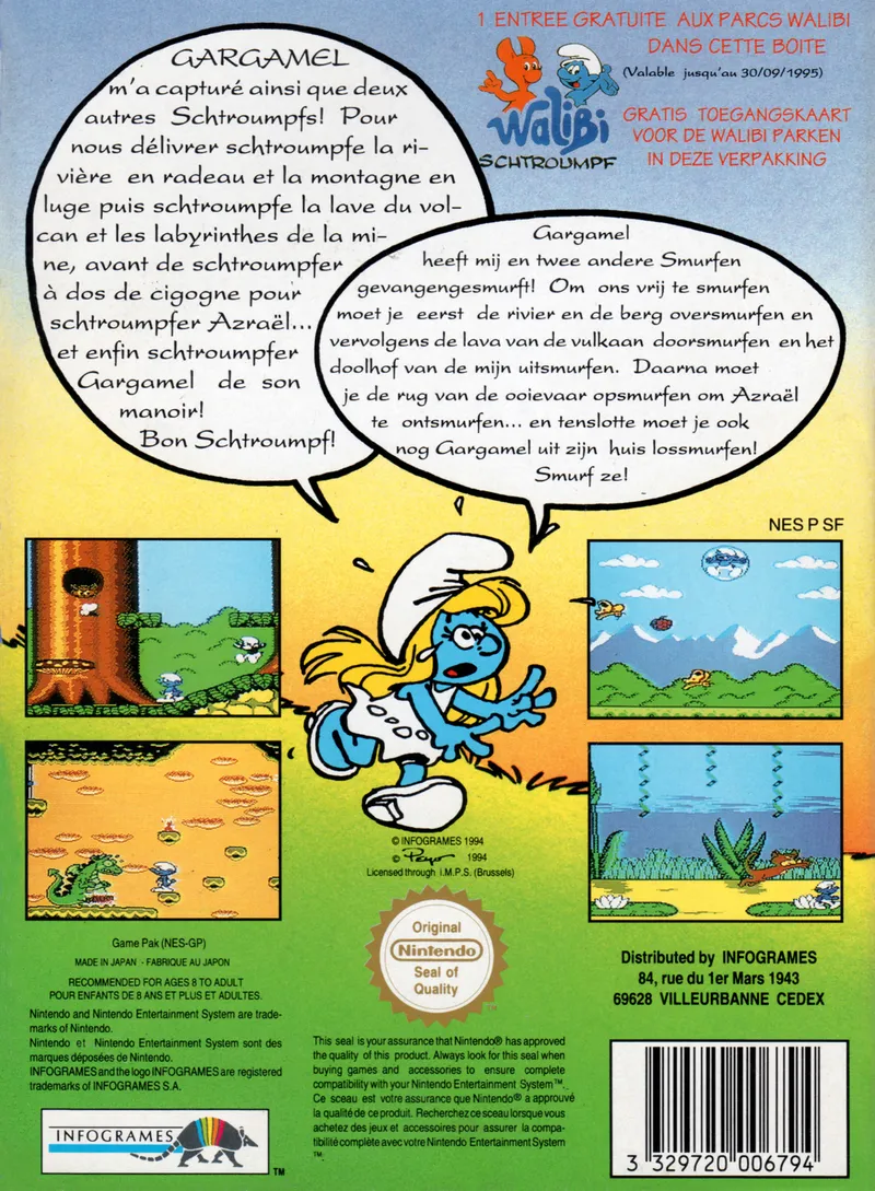 The Smurfs box back