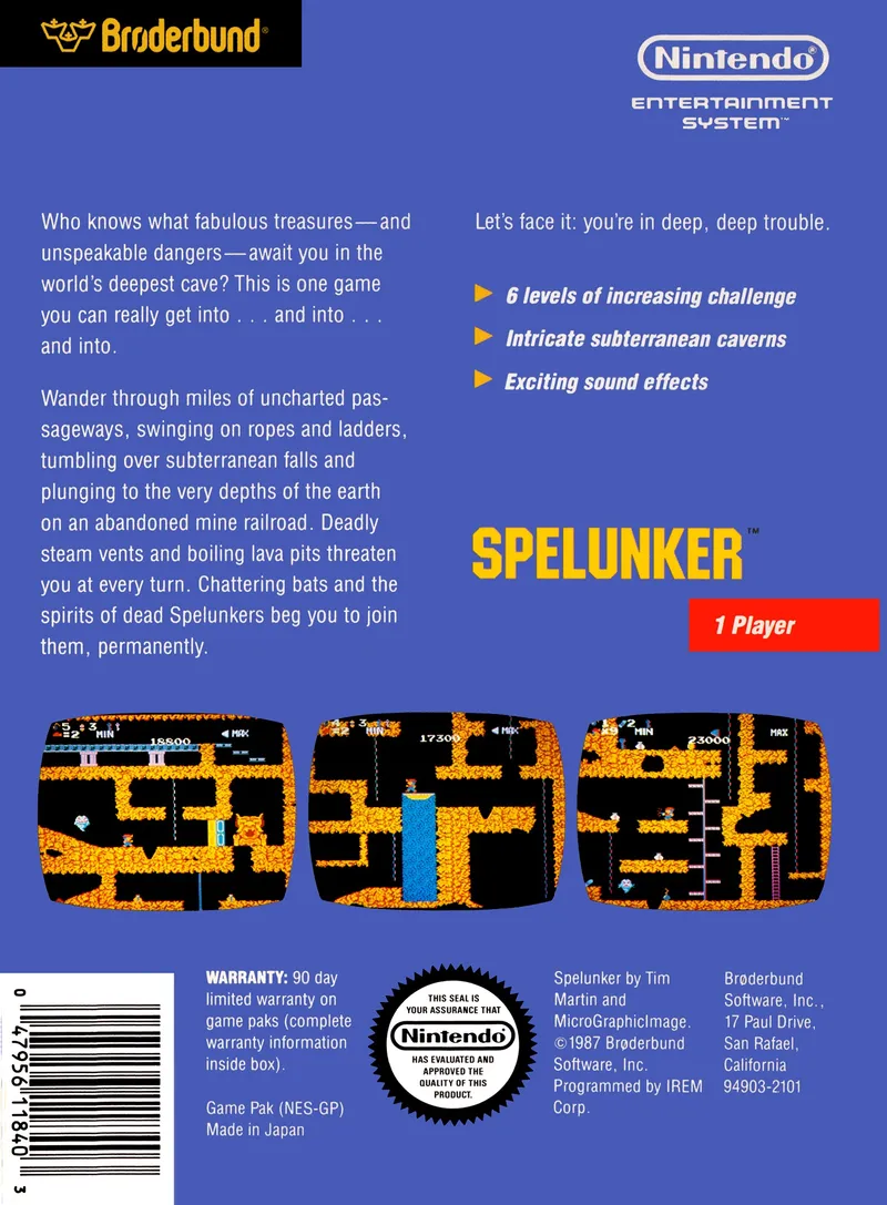 Spelunker box back