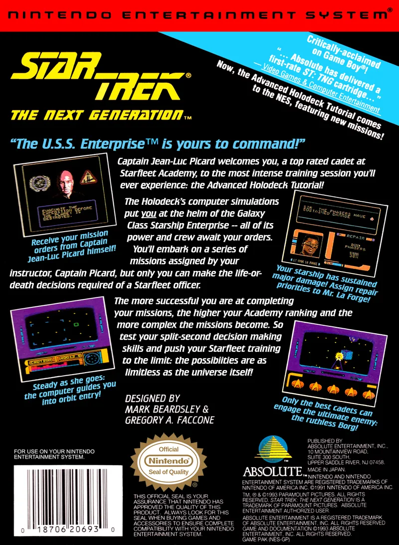 Star Trek: The Next Generation box back