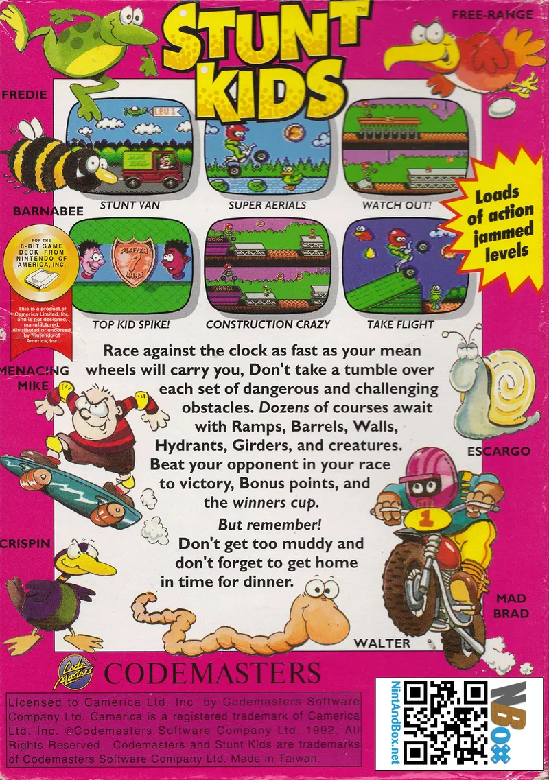 Stunt Kids box back