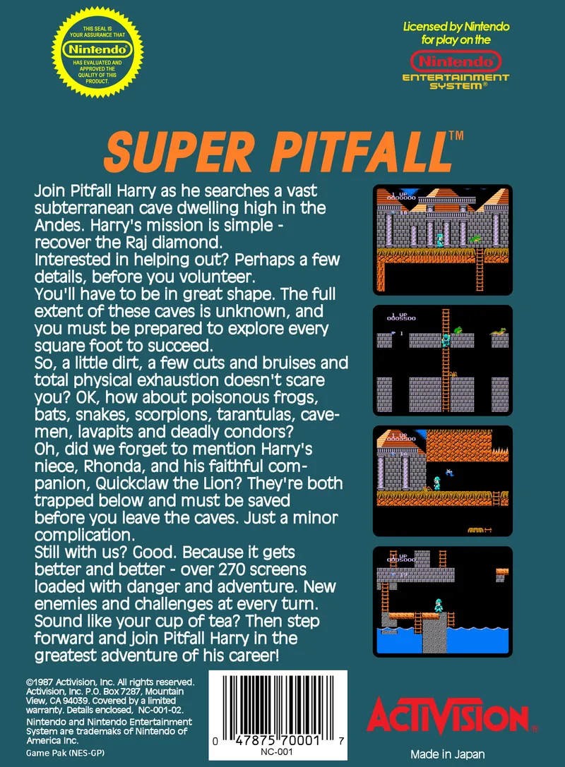 Super Pitfall box back