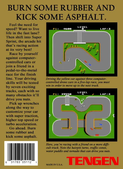 Super Sprint box back
