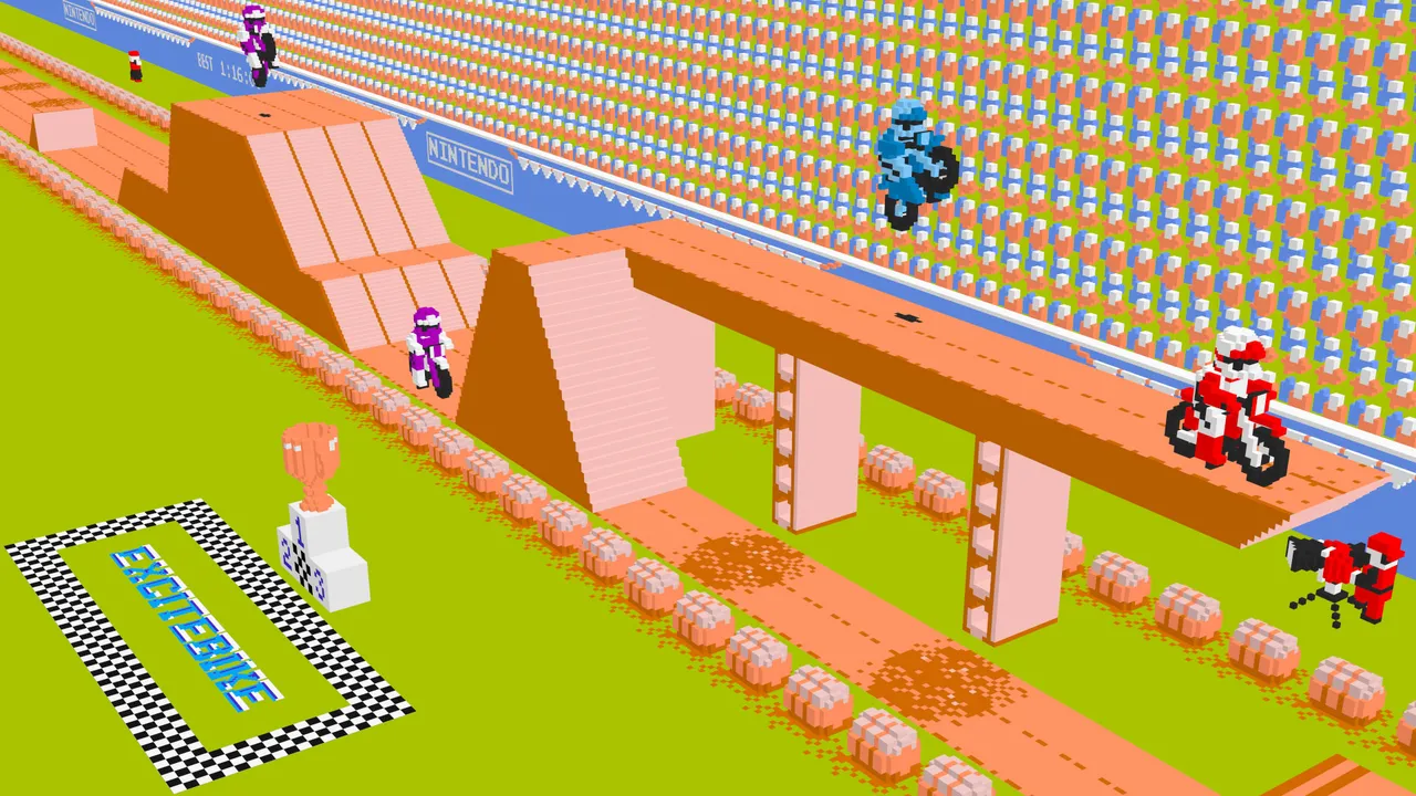 Backdrop artwork for Excitebike