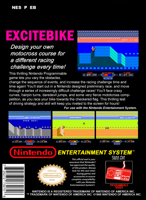 Excitebike box back