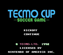Tecmo Cup Soccer Game screenshot