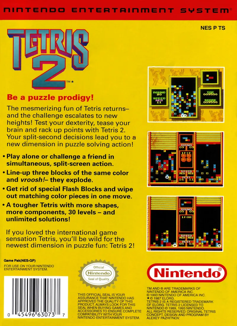 Tetris 2 box back