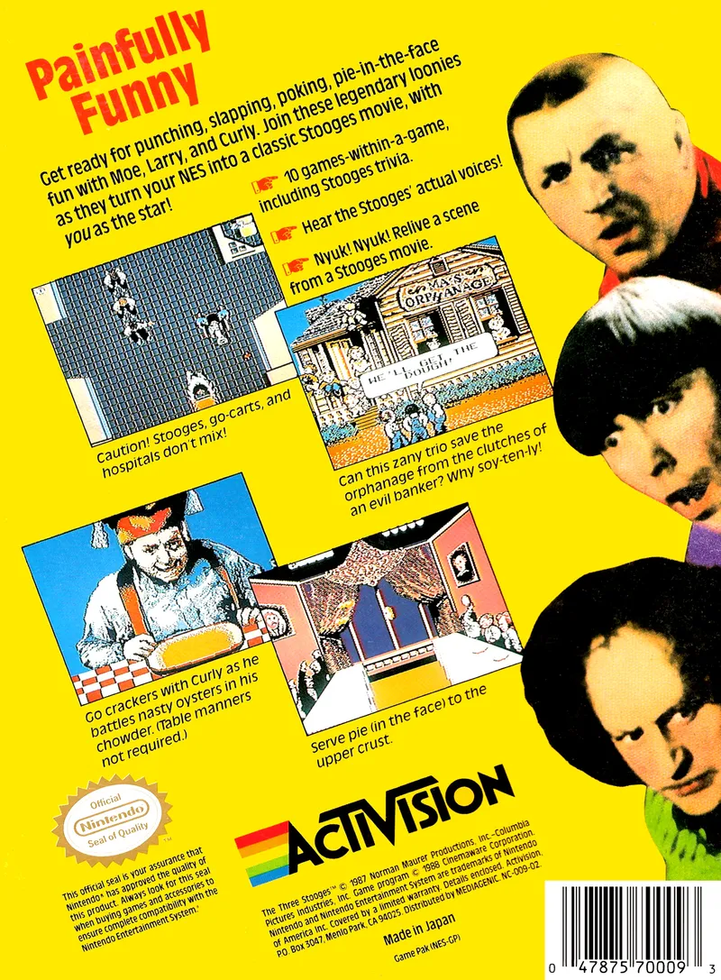 The Three Stooges box back